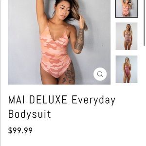 Mai deluxe underwear terracotta camo bodysuit